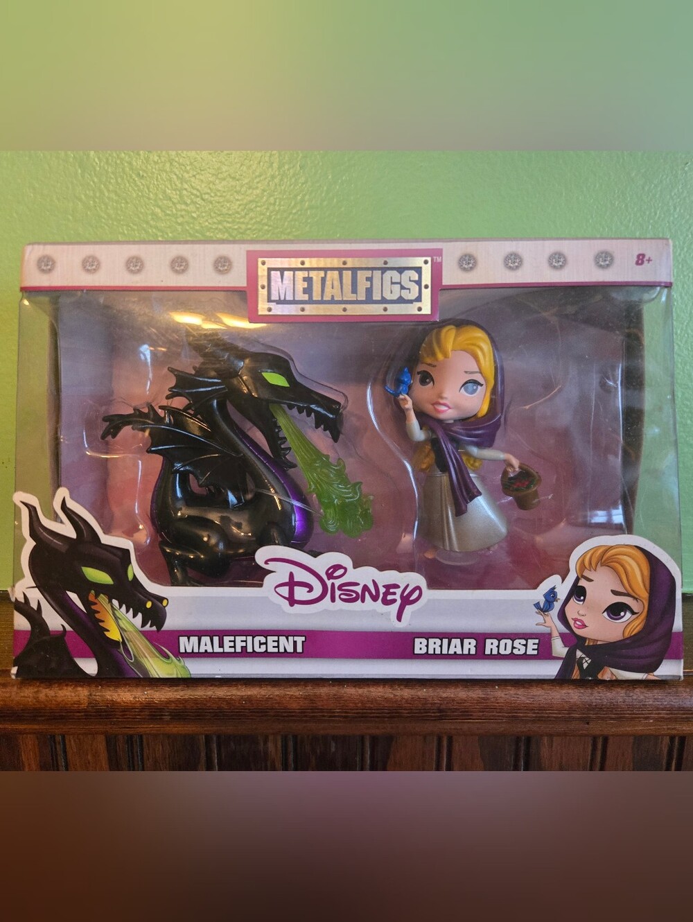 Disney Maleficent & Briar Rose Figurine Set - Black, Purple, Gold, Green